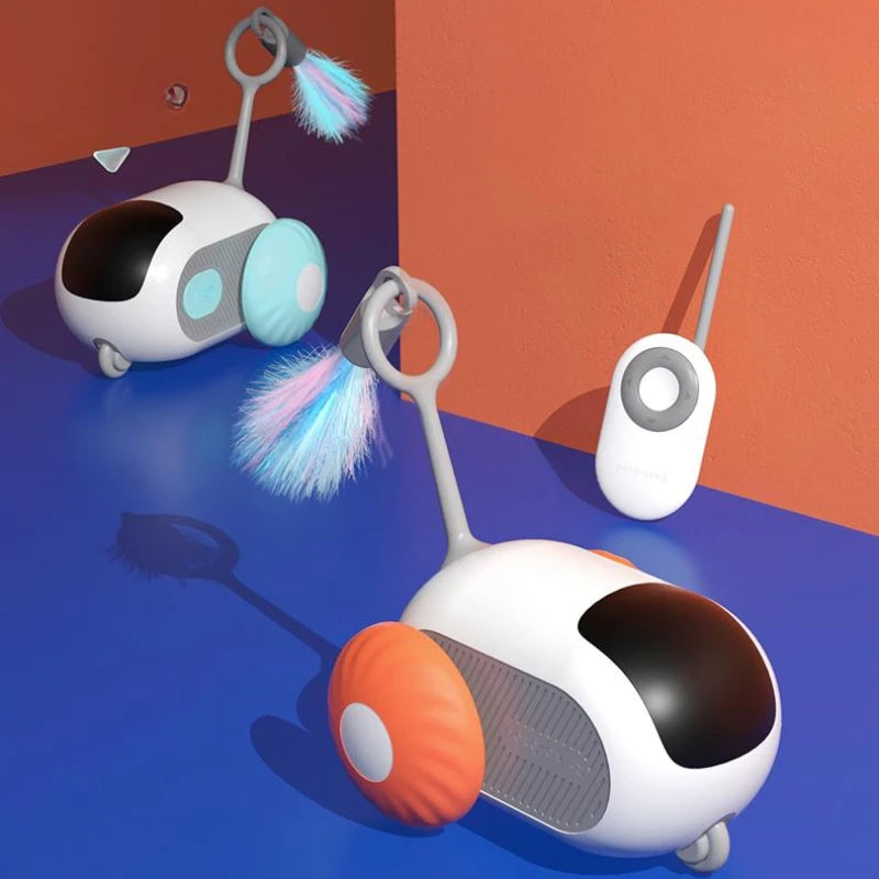 ChaseBot with feather wand